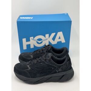 Hoka One One U Clifton L Suede Black Men's 5.5 / Women's 6.5 New In Box